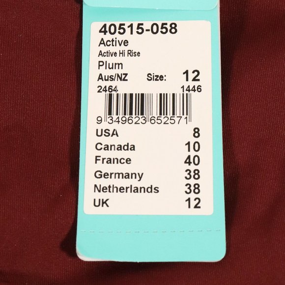 NWT Seafolly X Revolve Active High Rise Bottom in Plum - Picture 7 of 16